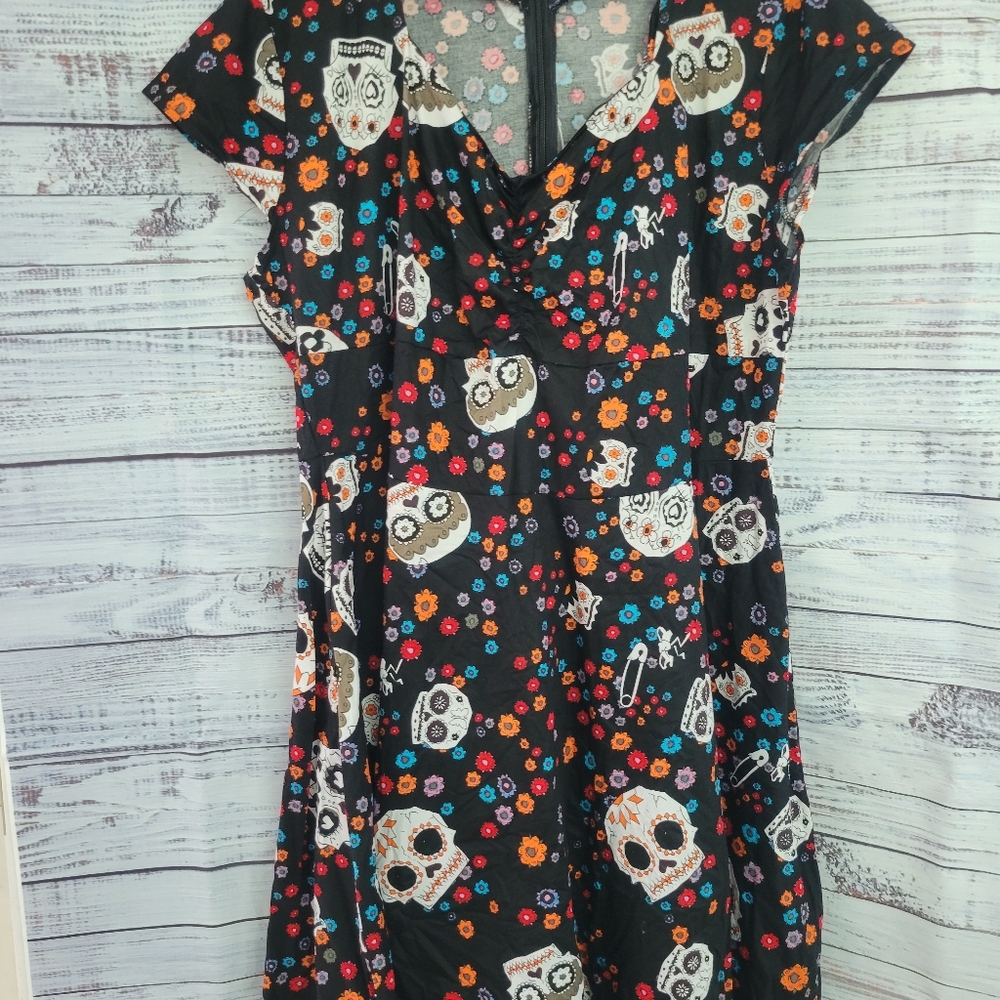Rockabilly  skull dress size 4xl